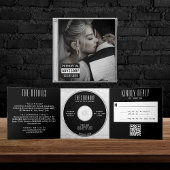 Muziek-cd Hoesje Black Wedding All In One Drieluik Uitnodiging