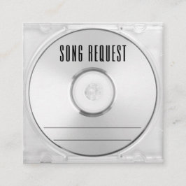 Muziek-cd Hoesje Song Request Informatiekaartje