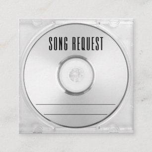 Muziek-cd Hoesje Song Request Informatiekaartje