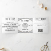 Muziek-cd Hoesje Wedding All In One Drieluik Uitnodiging (Binnen)