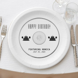 Muziek CD Verjaardagsfeest Wit Papieren Bordje