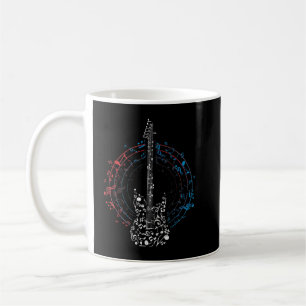 Muziek Cirkel Sleutel Muzieknoten Gitarist Cadeau  Koffiemok