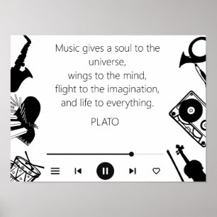 Muziek citaat poster