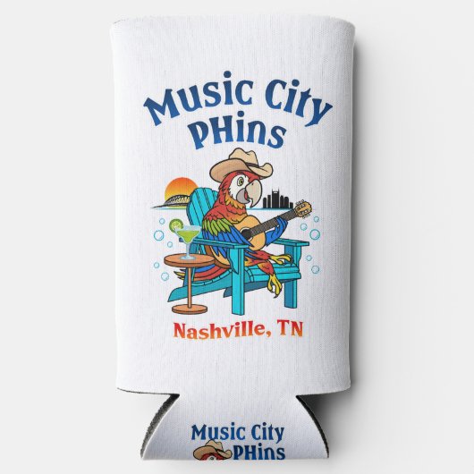 Muziek City Phins Seltzer Blikjeskoeler (Voorkant)