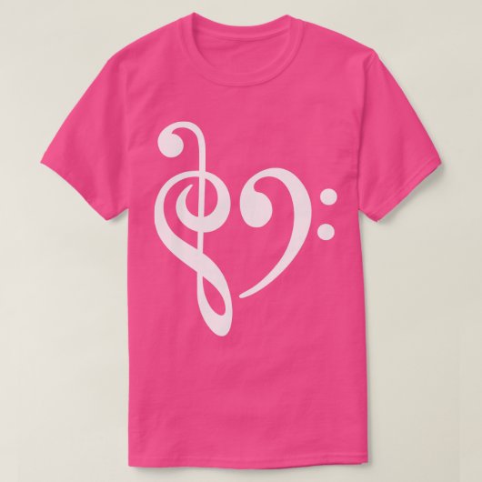 Muziek Clef Bass T-shirt (Design voorkant)