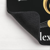 Muziek Clef Elegant Gold Black - Aangepast Muismat (Hoek)