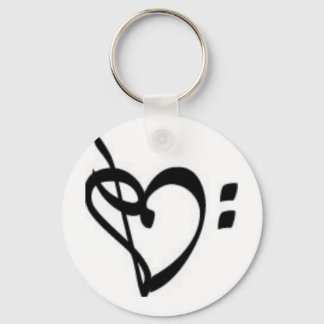 Muziek Clef Heart Keychain
