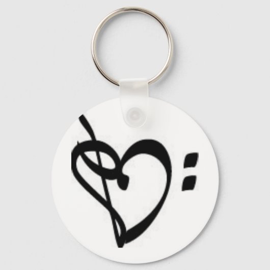 Muziek Clef Heart Keychain (Voorkant)