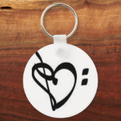 Muziek Clef Heart Keychain (Voorkant)