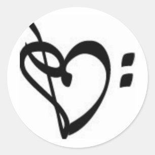 Muziek Clef Heart Sticker