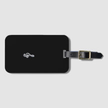 Muziek Clef Zwart Bagagelabel