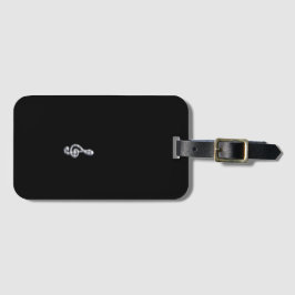 Muziek Clef Zwart Bagagelabel