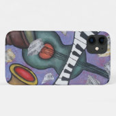 Muziek Collage Instrumenten Handgeschilde acryl Case-Mate iPhone Case (Achterkant (horizontaal))