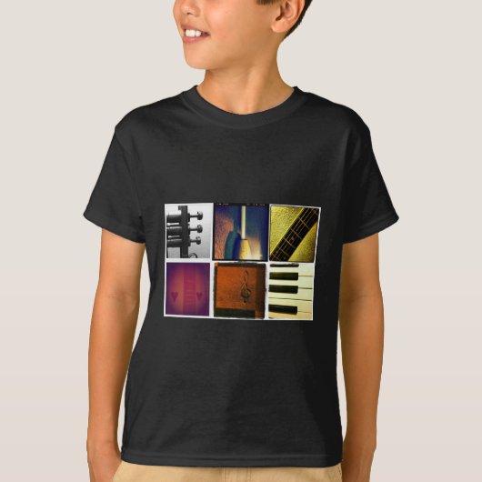 Muziek Collage T-shirt (Voorkant)