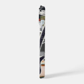 Muziek Collage Telefoonhoes, Retro Muziek Art Hoes iPhone 15 Case (Linkerkant)