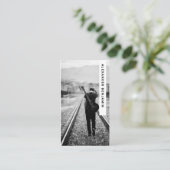 Muziek Composer Foto QR Code Visitekaartje (Staand voorkant)