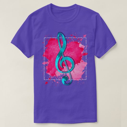 Muziek Composer Gift Treble Clef T-shirt (Design voorkant)