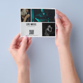 Muziek Concert Band Bar Party Promotionele QR-code Flyer (Hand)