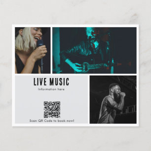 Muziek Concert Band Bar Party Promotionele QR-code Flyer