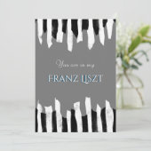 Muziek Concert huisfeest Piano abstract Kaart (Staand voorkant)