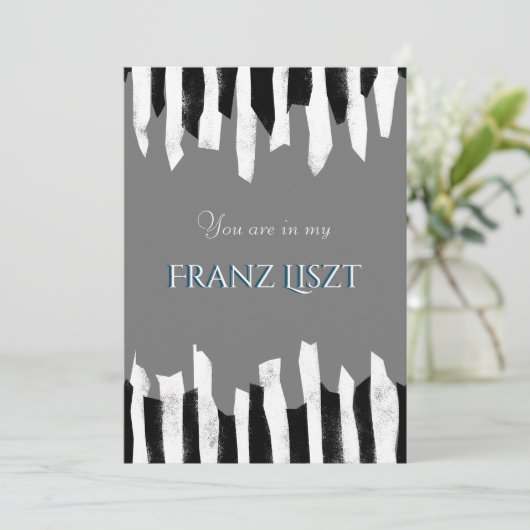 Muziek Concert huisfeest Piano abstract Kaart (Staand voorkant)