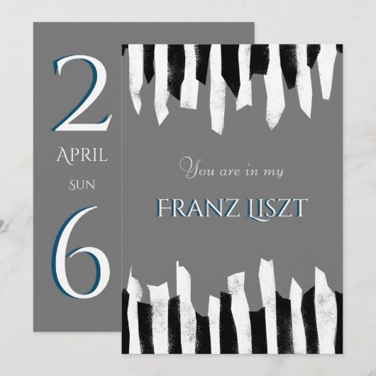 Muziek Concert huisfeest Piano abstract Kaart (Voorkant / Achterkant)