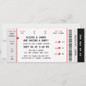 Muziek Concert Ticket Uniek Grappig Baby shower Kaart (Voorkant)