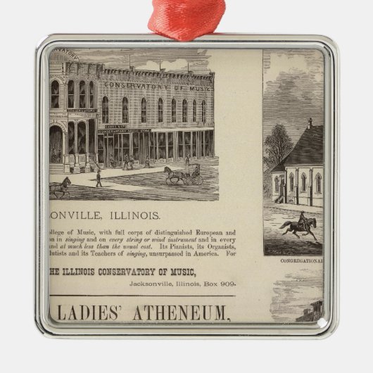 Muziek Conservatorium, school, kerk Metalen Ornament (Voorkant)