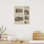 Muziek Conservatorium, school, kerk Poster (Keuken)