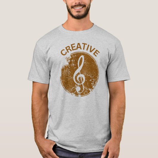 Muziek Creatief Cool Muzikant ontwerp T-shirt (Voorkant)