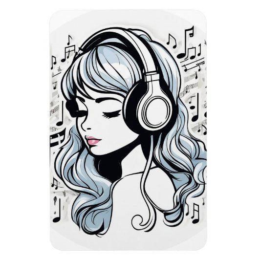 Muziek Creëer geluk Magneet (Verticaal)