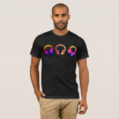 Muziek d.j. coole Hoofdtelefoon T-shirt (Voorkant volledig)