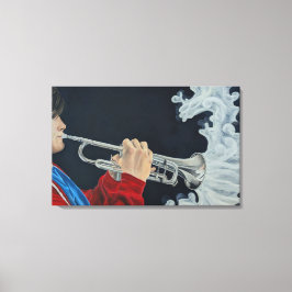 Muziek daagt de duisternis uit canvas afdruk