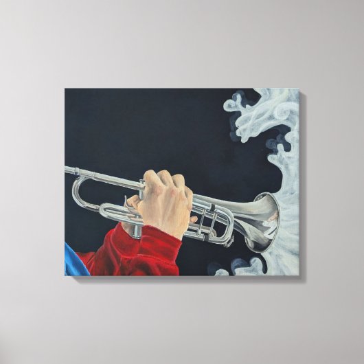 Muziek daagt de duisternis uit canvas afdruk (Voorkant)