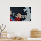 Muziek daagt de duisternis uit poster (Keuken)