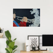 Muziek daagt de duisternis uit poster (Thuiskantoor)