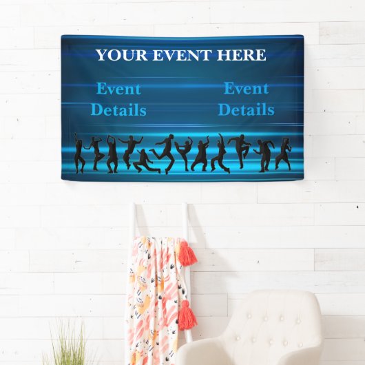 Muziek, dans, feest Sjabloon Spandoek (Insitu)