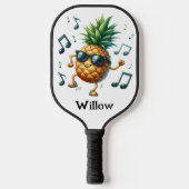 Muziek Dansen Groovy Pineapple Monogram Pickleball Paddle (Voorkant)