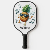 Muziek Dansen Groovy Pineapple Monogram Pickleball Paddle (Achterkant)