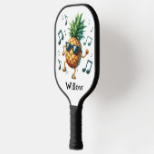 Muziek Dansen Groovy Pineapple Monogram Pickleball Paddle (Links)