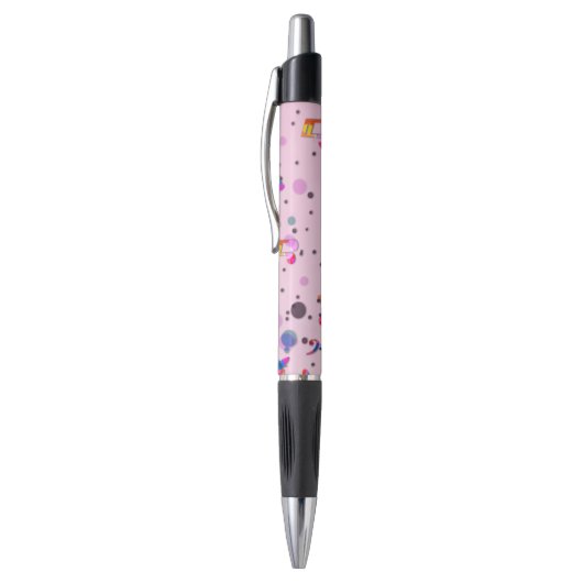 Muziek dansen op kleuren in roze pen (Top (Verticaal))