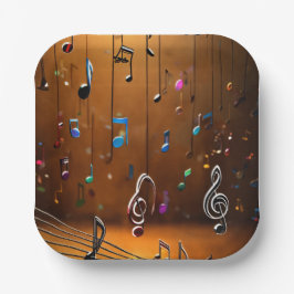 Muziek dansen stijl ontwerp: unieke Mode Papieren Bordje