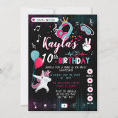 Muziek dansfeest uitnodiging (Voorkant)