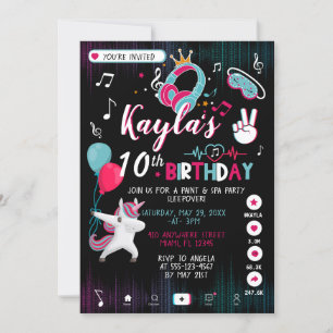Muziek dansfeest uitnodiging