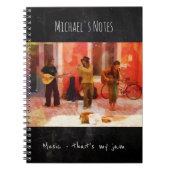 Muziek Dat is mijn jam - Schilderen van straatmuzi Notitieboek (Voorkant)