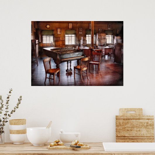 Muziek - De grote piano Poster (Keuken)