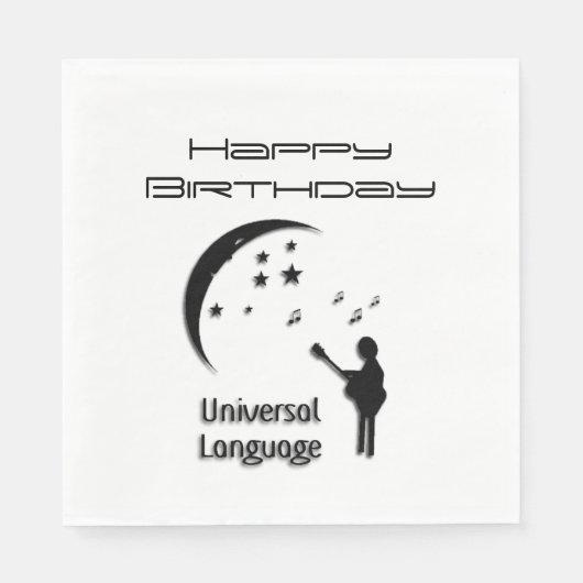 Muziek de Universele Dagen van de Taal Servetten (Voorkant)