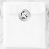 Muziek de Universele Taal Ronde Sticker (Tas)