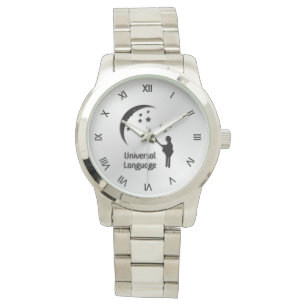 Muziek de Universele Taal Zwarte Cijfers Horloge
