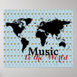 muziek de wereld poster